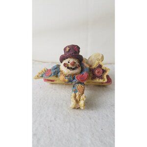 Snowman Stocking Hanger Christmas Collection Cottage Patchwork Retro NWOT